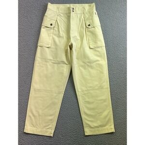 Flan Labs Unisex‎ Men's Yellow Cargo Pants Size Med